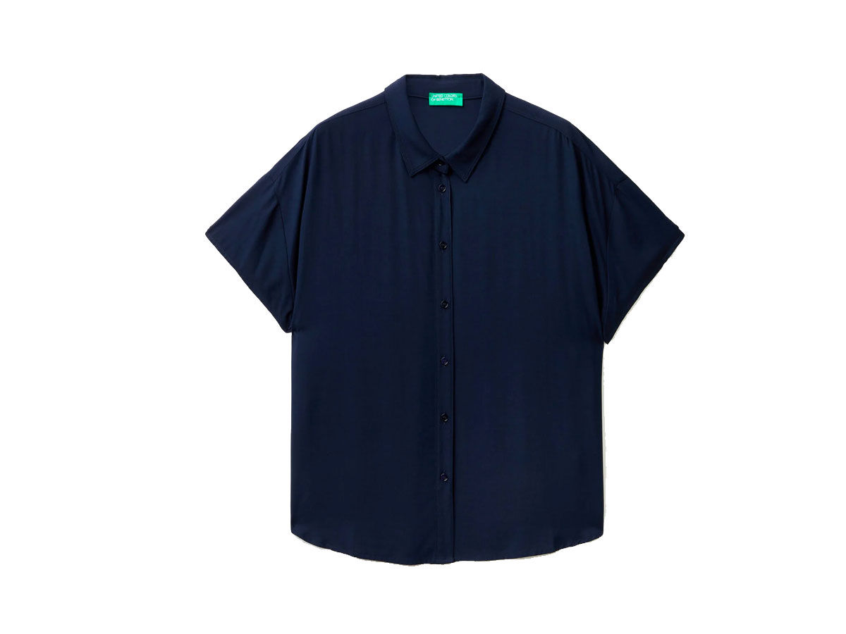 benetton-camicia-blu-