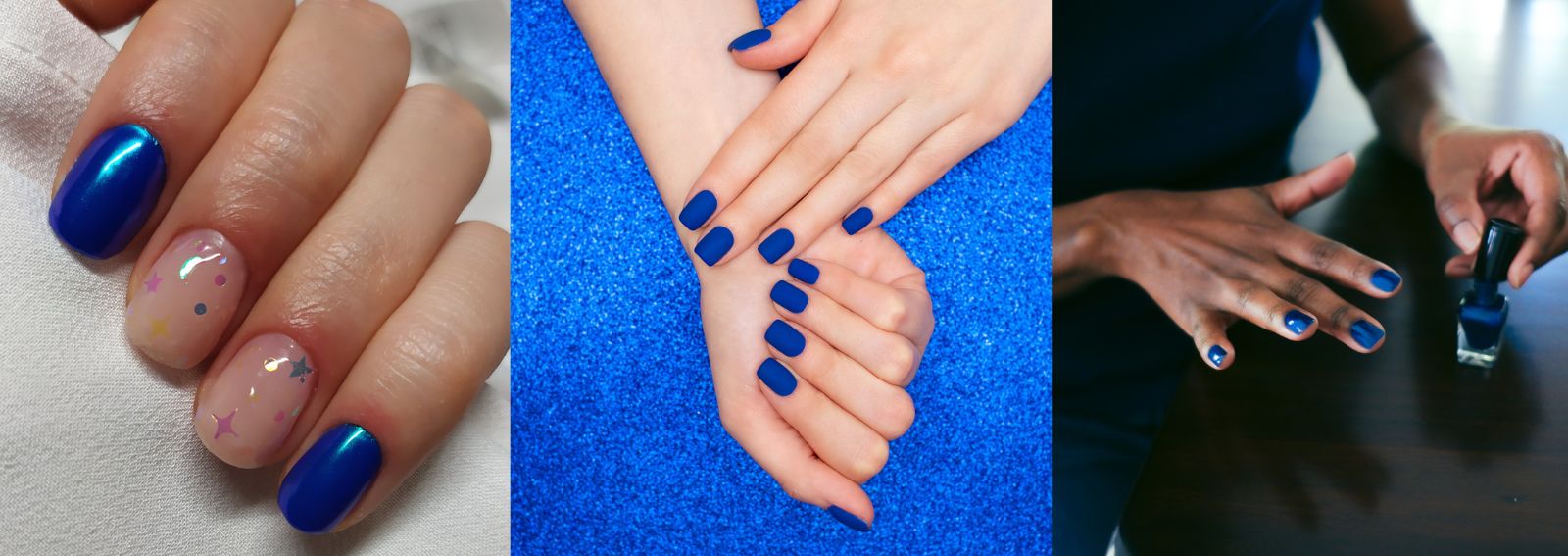 cover unghie blu elettrico