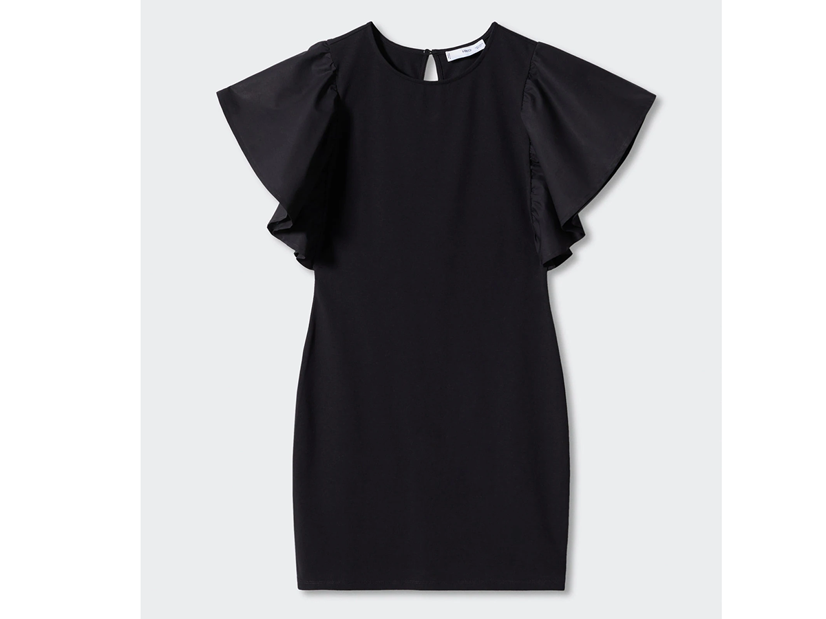 minidress-nero-con-volant-mango