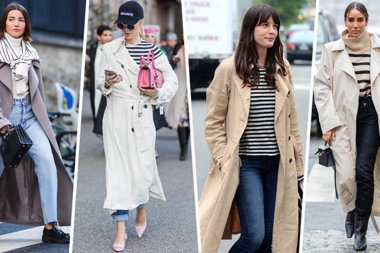 Maglia a righe + jeans + trench: la combo chic dell’autunno in 5 look da provare subito