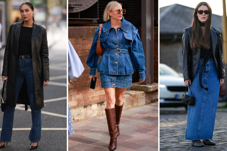 Denim + pelle: la combo must dell’autunno in 5 look da provare