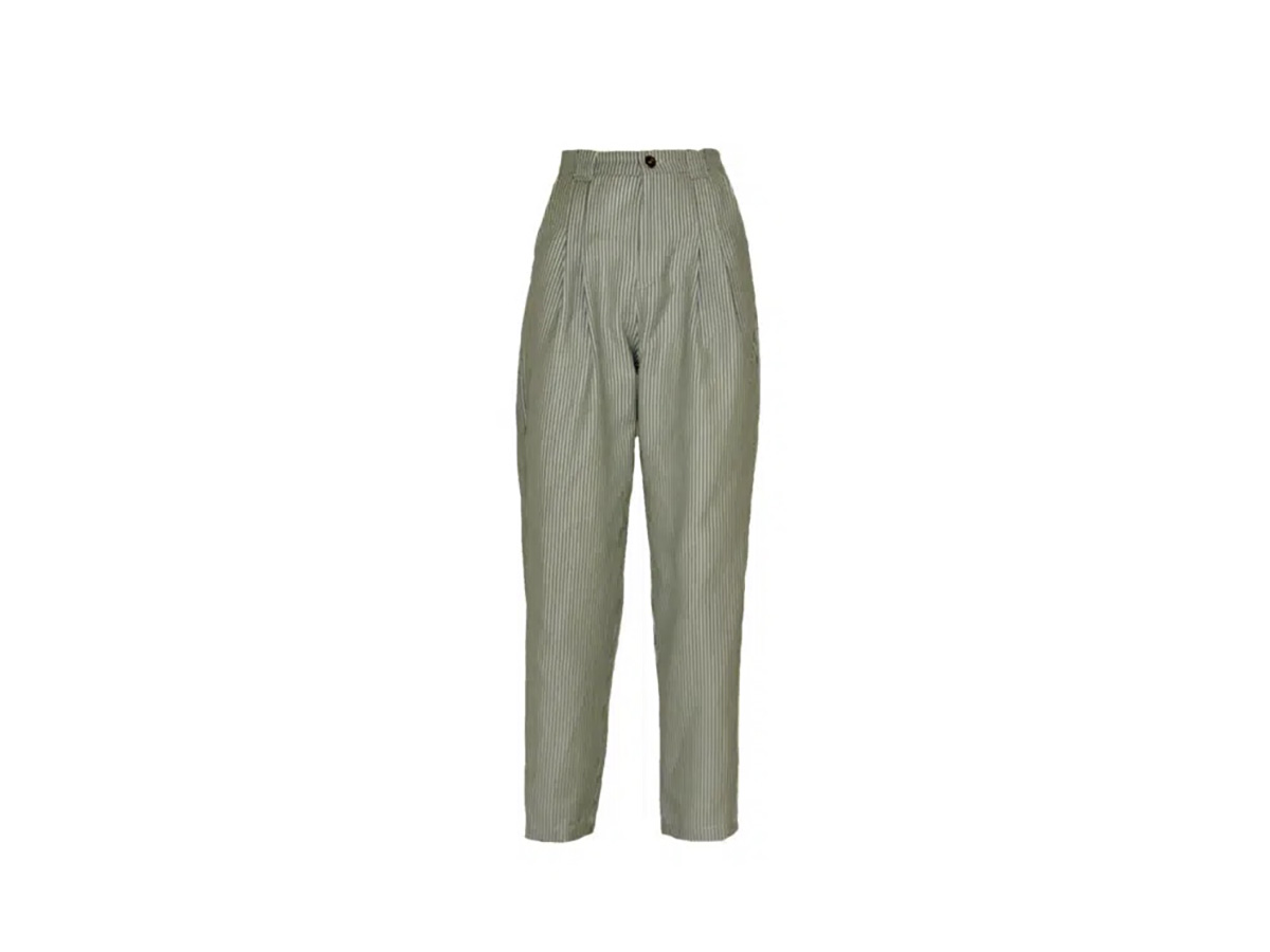 Souldaze – pantalone gessato verde-2