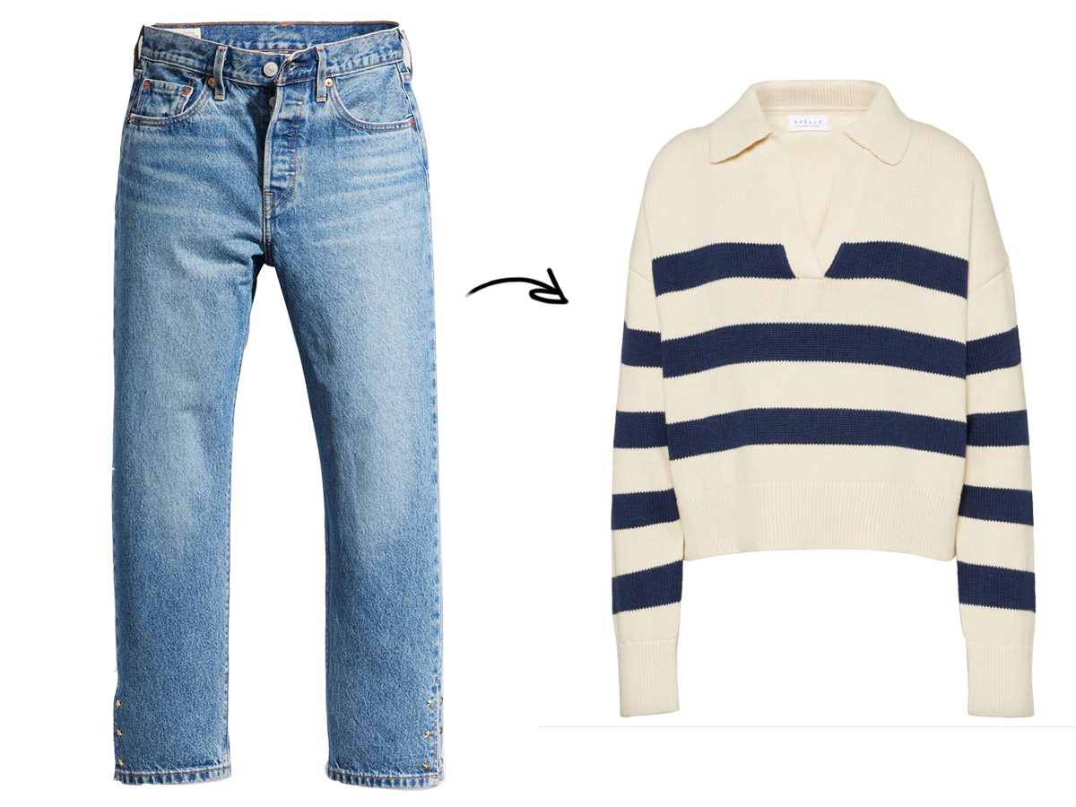 How to combine jeans and sweaters? 