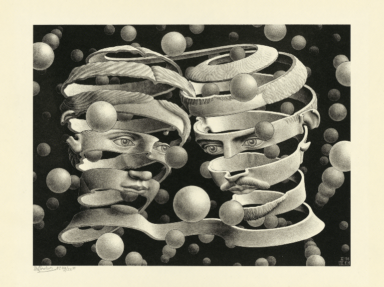 Maurits Cornelis Escher Vincolo d’unione Collezione M.C. Escher Foundation, Paesi Bassi All M.C. Escher works © 2023 The M.C. Escher Company.