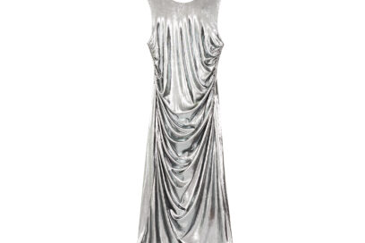 RITA-ORA-X-PRIMARK-Metallic-Ruched-Midi-Dress-£18-€20-�22-PLN90-CZK520-RON100