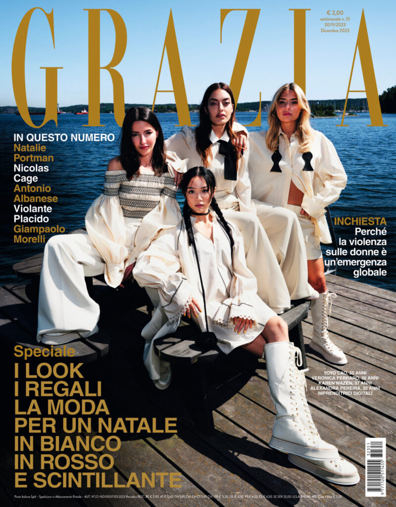 Grazia è in edicola con Karen Wazen, Alexandra Pereira, Veronica Ferraro e Yoyo Cao