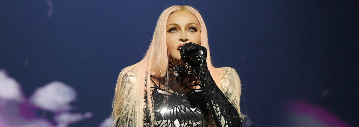 Madonna live il 14 ottobre 2023 a Londra, durante il suo