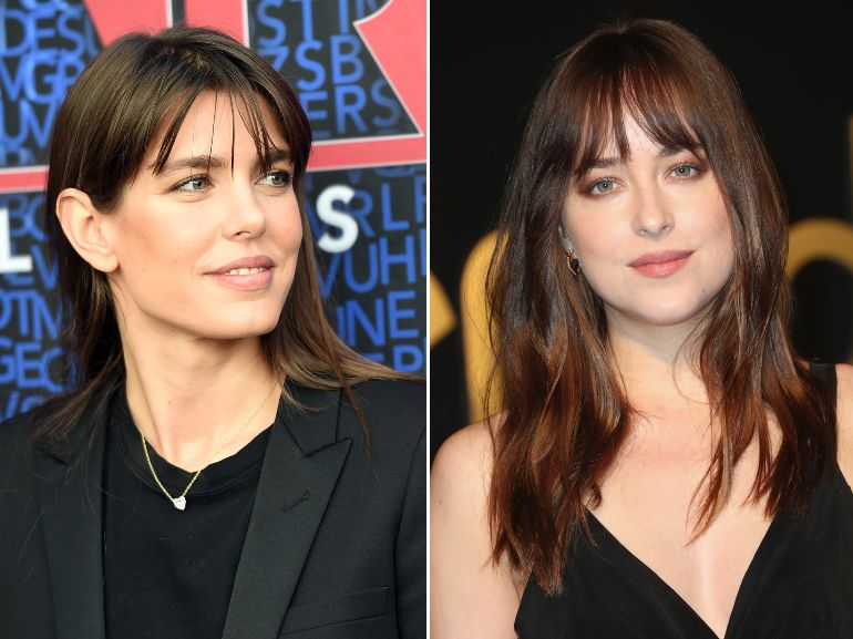 mobile long bob con frangia a tendina