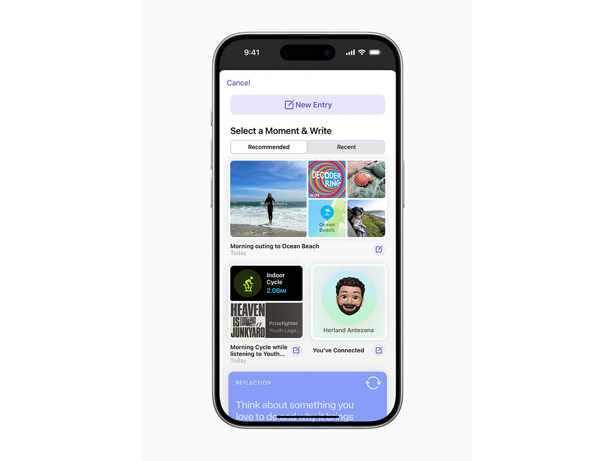 Apple-Journal-app-personalized-suggestions