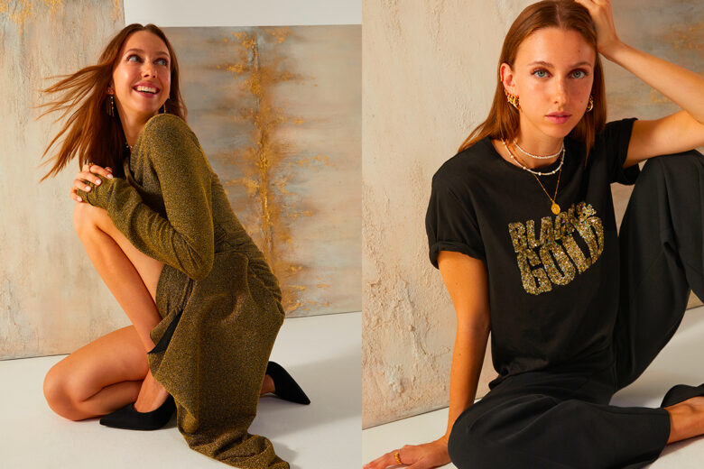 Emme Marella e Martina Strazzer insieme per un Natale “Black & Gold”