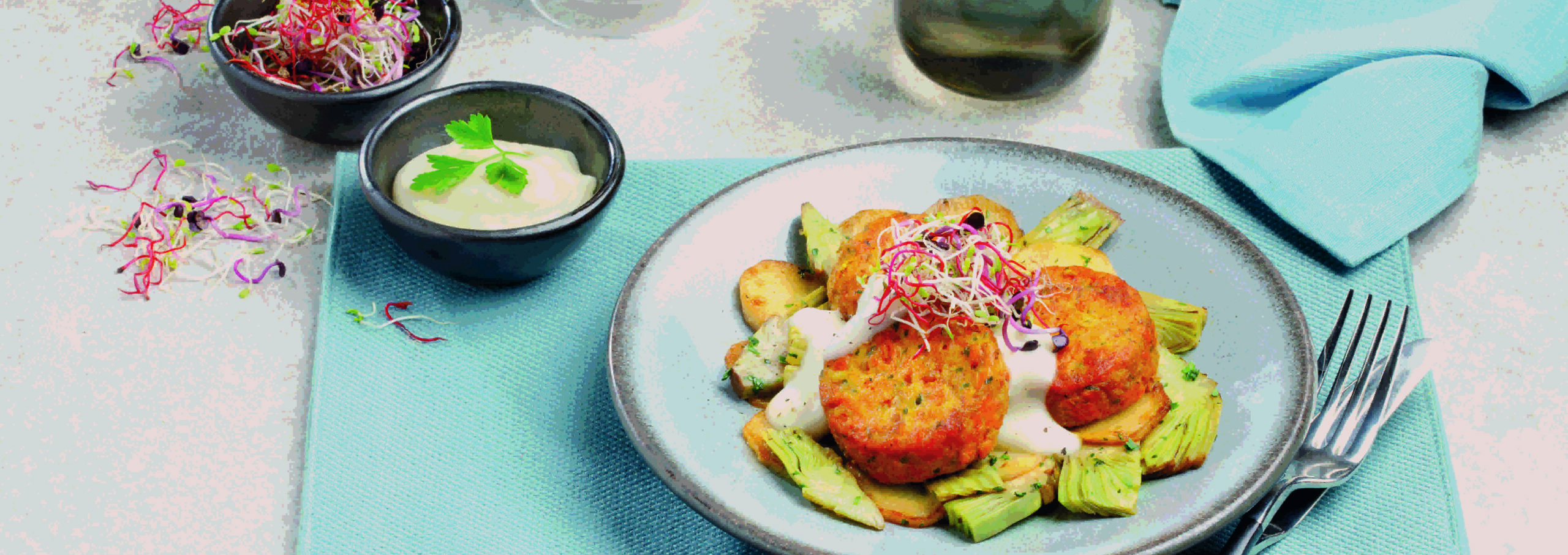ricetta coccole zucca e carote con fonduta di parmigiano e padellata di carciofi e patate