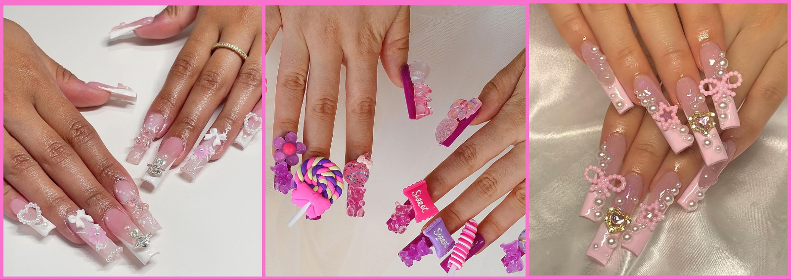 unghie junk nails manicure assurda nail art massimalista hello kitty cover desktop