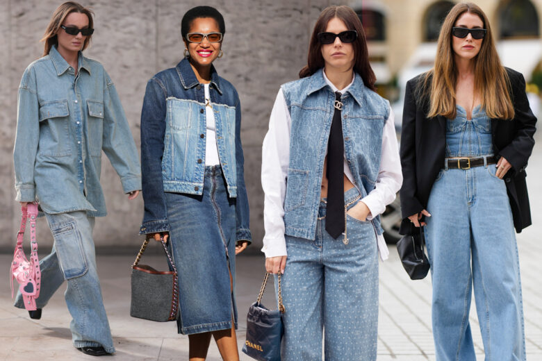 Jeans dalla testa ai piedi: le inspo total denim da copiare subito