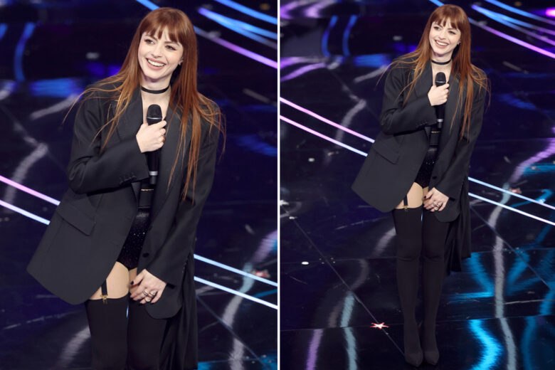 Il trend dei “No Pants” contagia anche Annalisa e conquista il palco di Sanremo. Get the look!