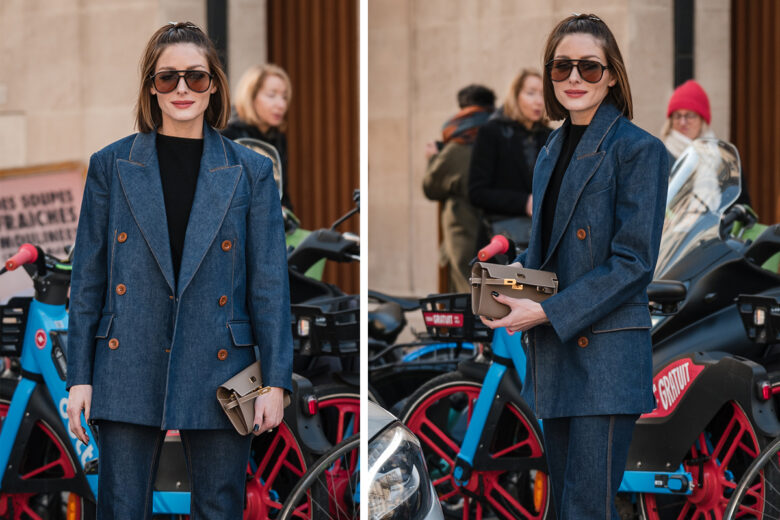 Il blazer perfetto per dare il benvenuto alla primavera? Quello in denim di Olivia Palermo!