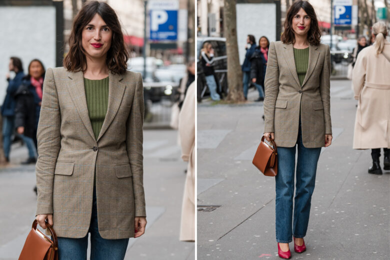 Blazer + jeans: la nostra combo del cuore ha conquistato anche Jeanne Damas. Get the look!