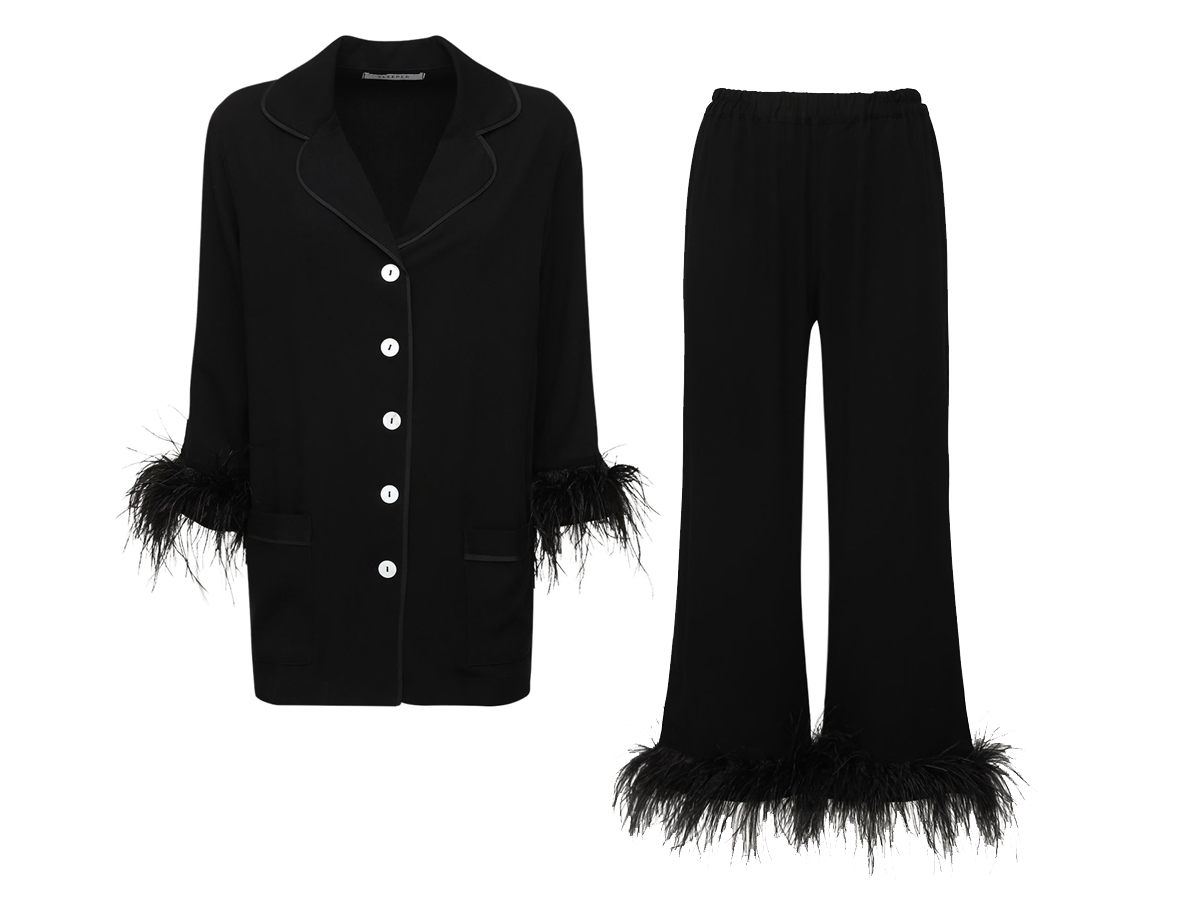 pigiama-set-con-piume-sleeper-luisaviaroma