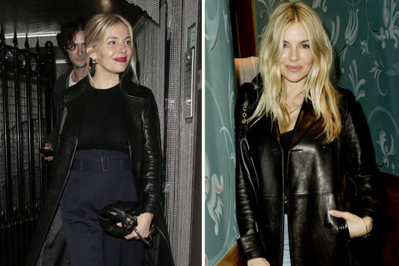 Sienna Miller is back con un trench in pelle da vera “London Girl” tutto da copiare!