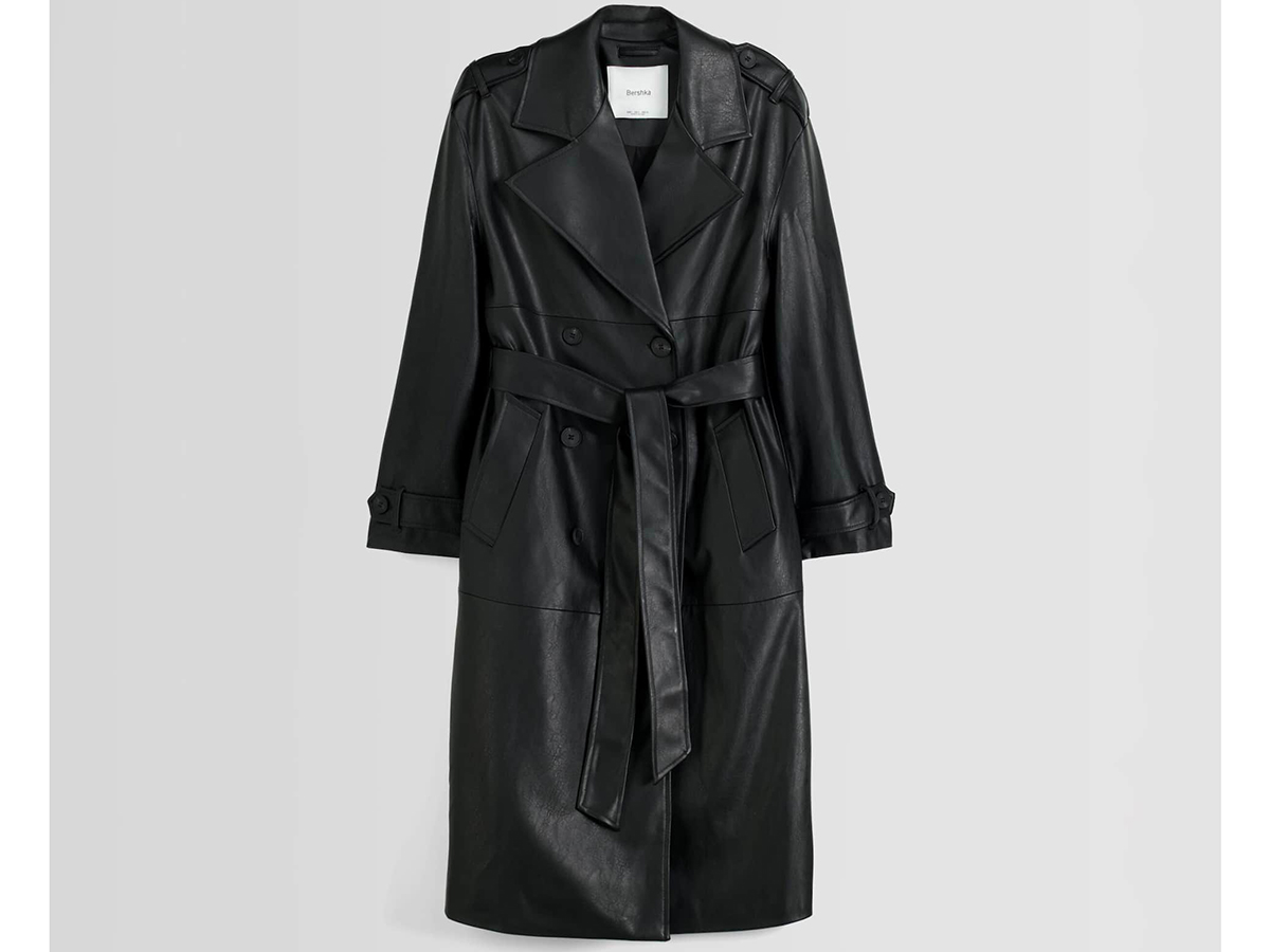 trench-finta-pelle-bershka