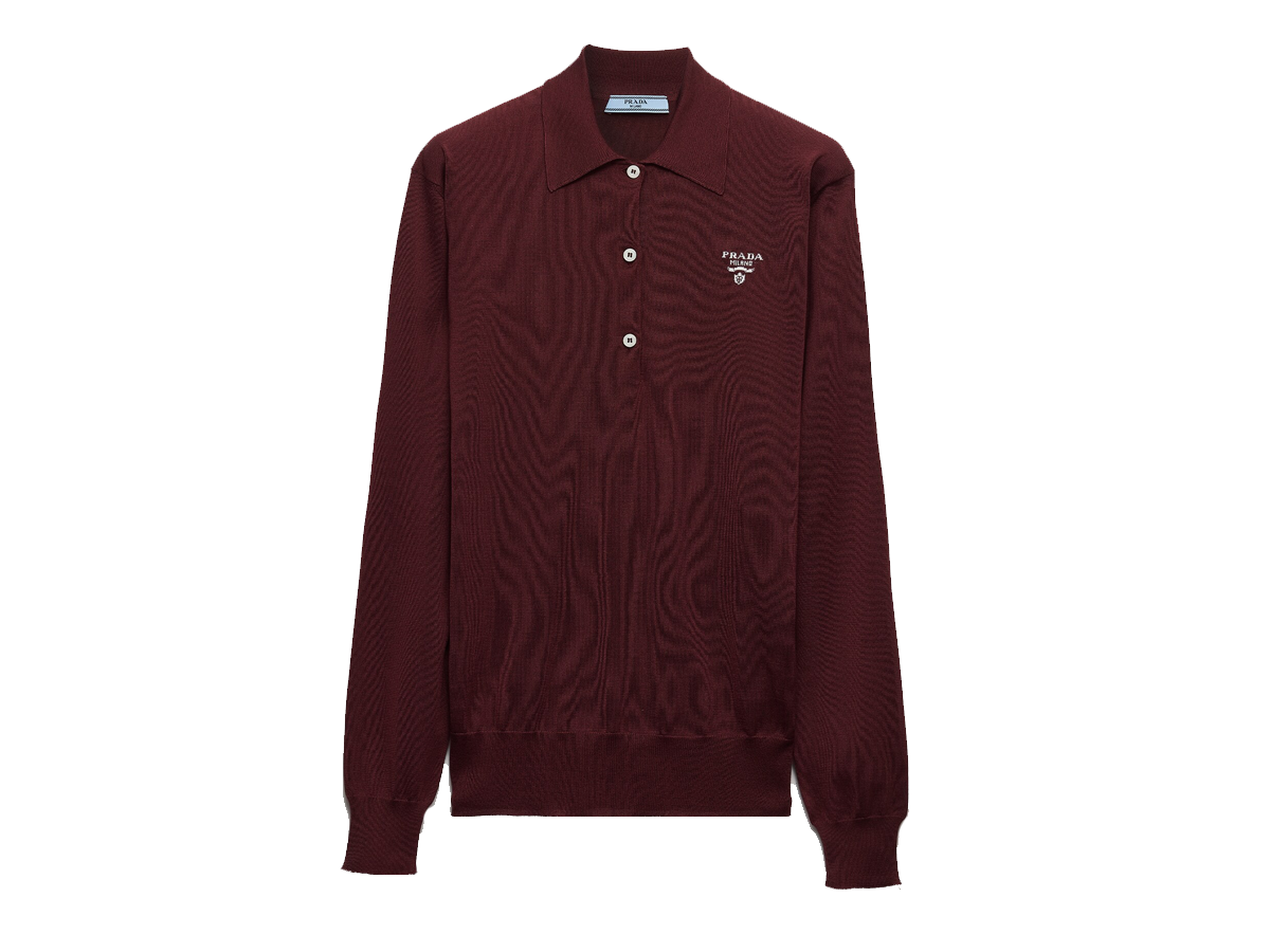 prada-polo-bordeaux-in-seta-logo