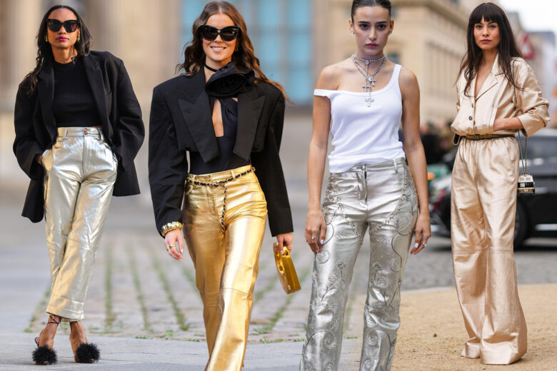 Pantaloni metallizzati: i modelli cool da indossare subito