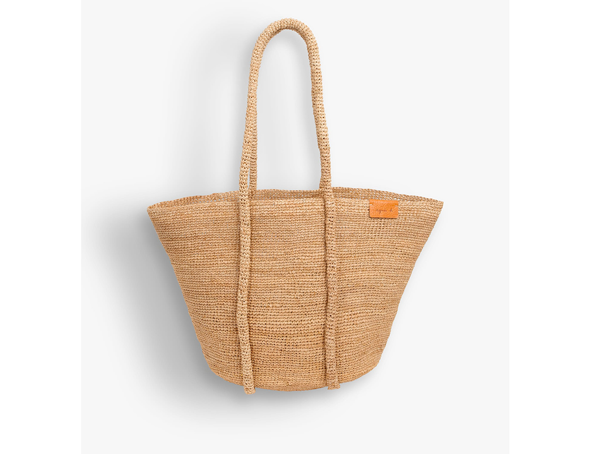 agnes-b-raffia-bag