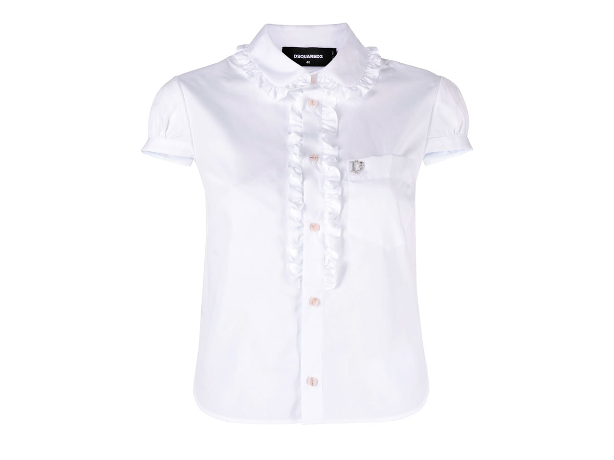 camicia-maniche-corte-ruches-dsquared