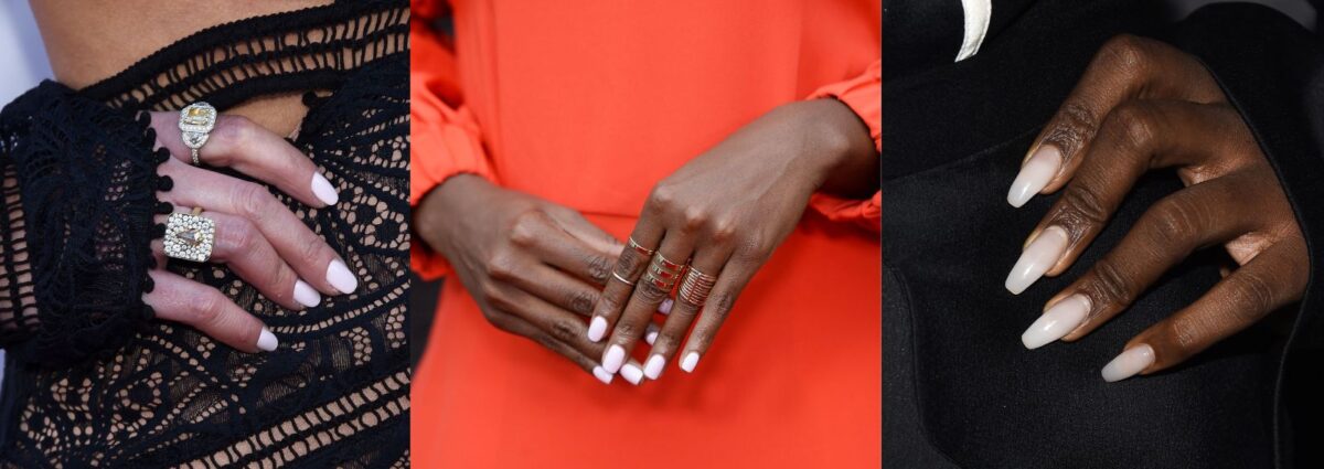 unghie bianco perlato