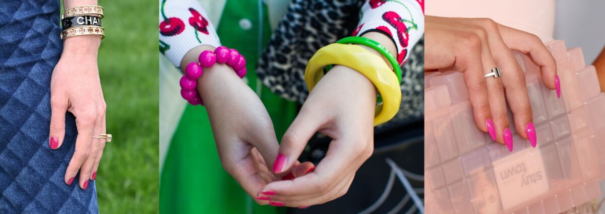 unghie fucsia particolari