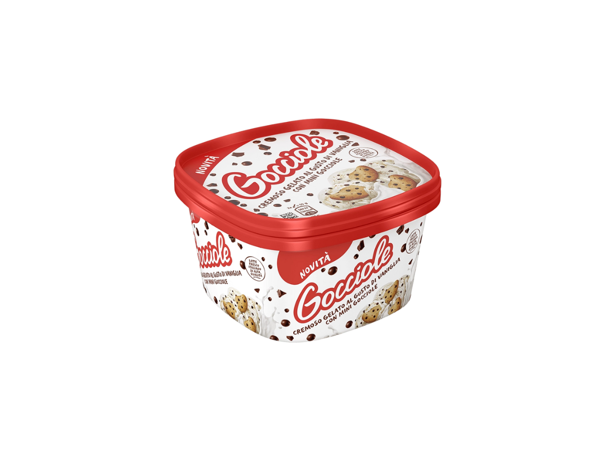 gocciole vaschetta gelato