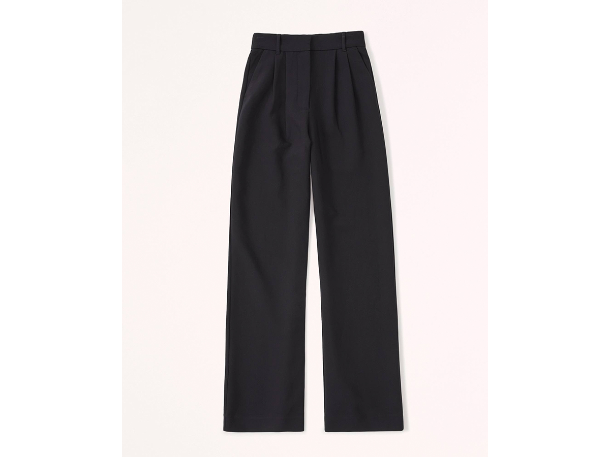 pantaloni neri abercrombie