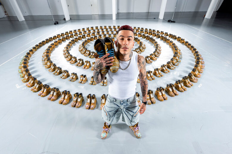 Sfera Ebbasta x Timberland: l’iconico Original Boot in un’edizione limitata da collezione