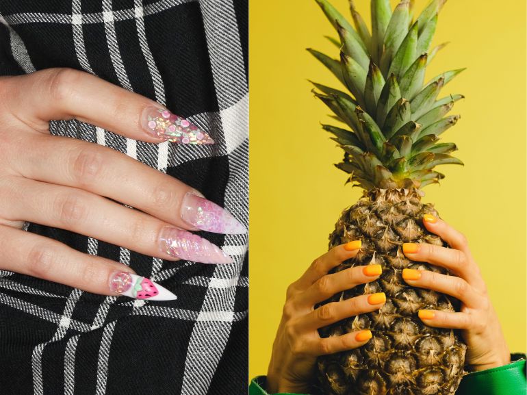 fruit salad nail art