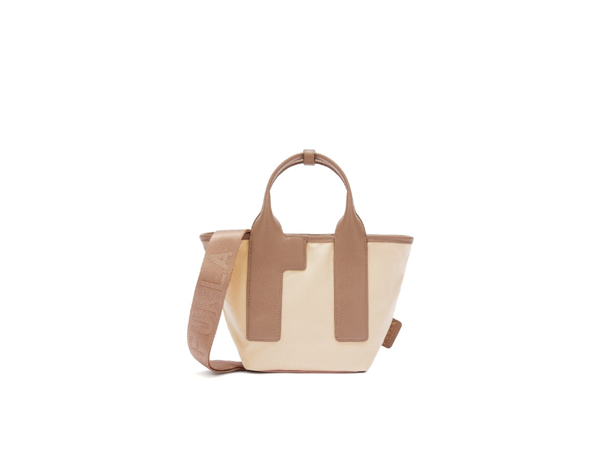 ok FURLA PIUMA S TOTE_RECYCLED NYLON+LEATHER_BALLERINA i+ALBA+GREIGE
