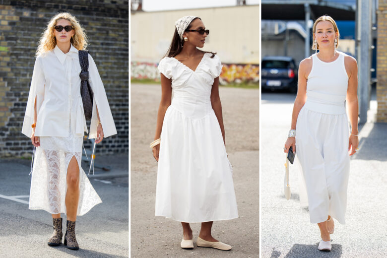 Total white: 5 idee look (dalla Copenhagen Fashion Week) da copiare al volo