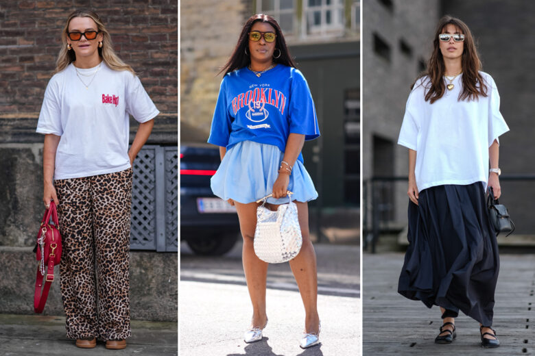Come indossare t-shirt over e maxi tee: 5 combo da provare assolutamente quest’estate