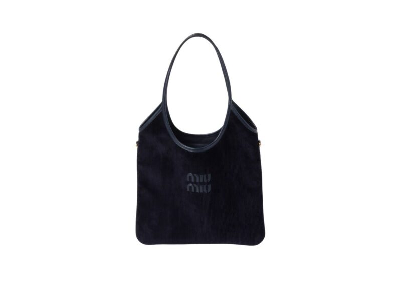 Borsa shopping Ivy in velluto a coste