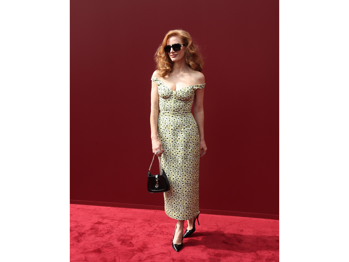 Jessica Chastain da Gucci getty images