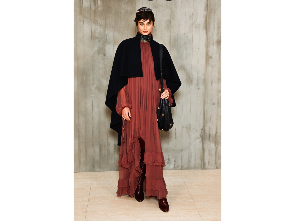 Taylor Hill attends the Chloé show Getty Images