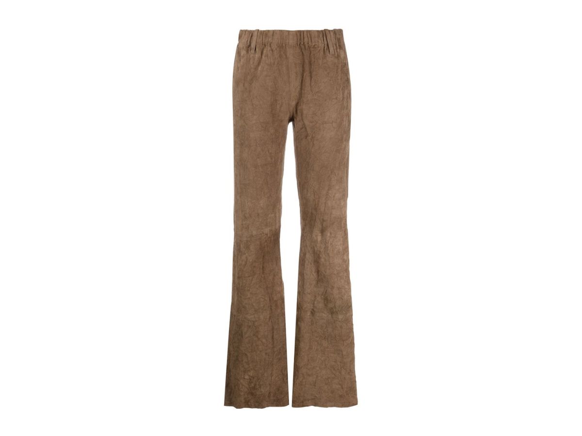 Zadig e voltaire pantaloni flared in suede