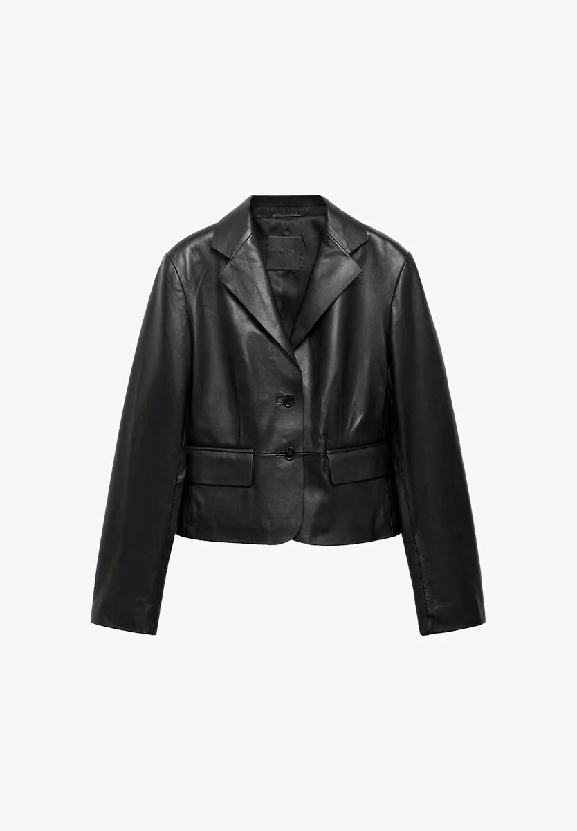 blazer pelle mango