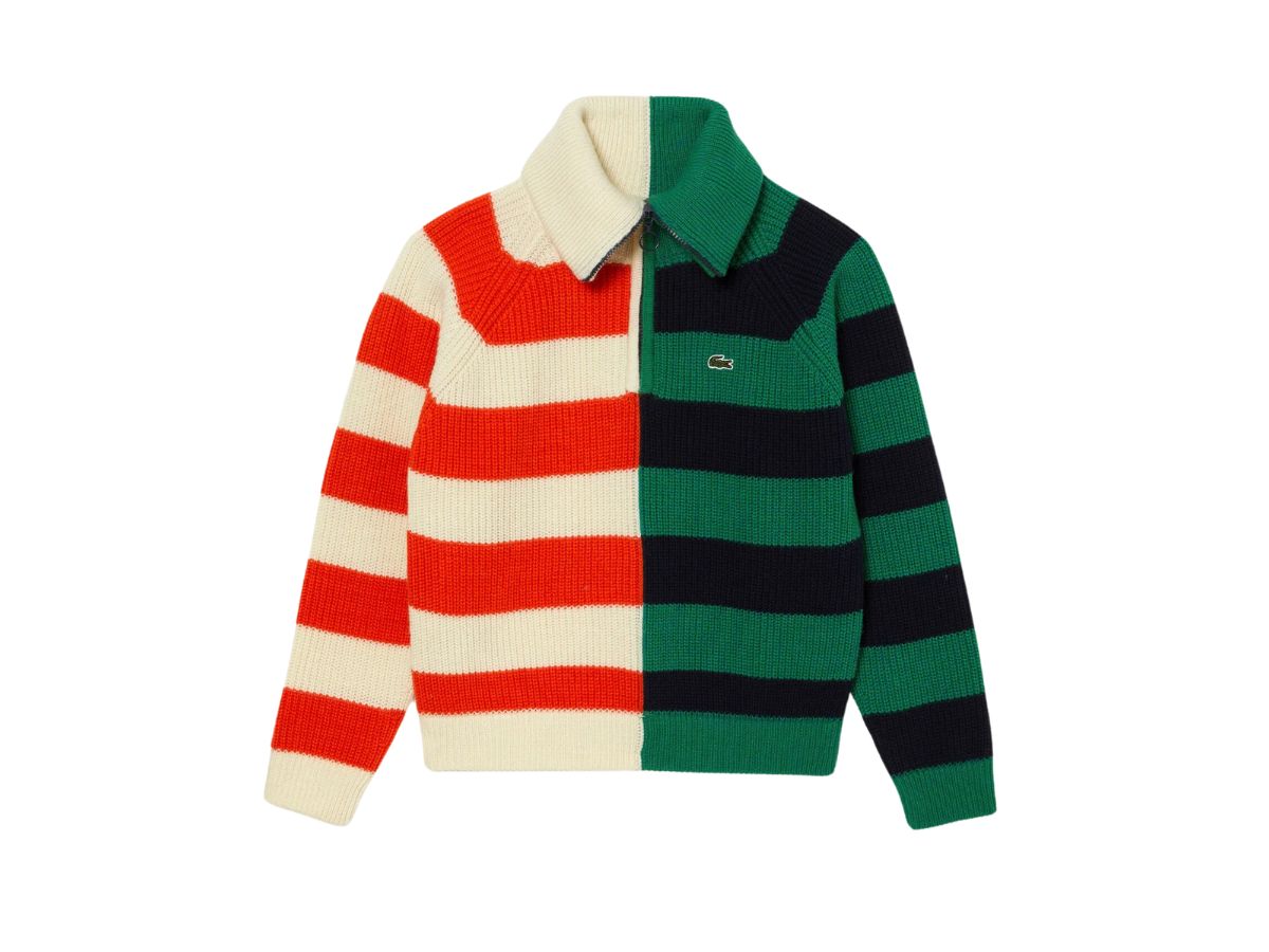 maglione a righe lacoste