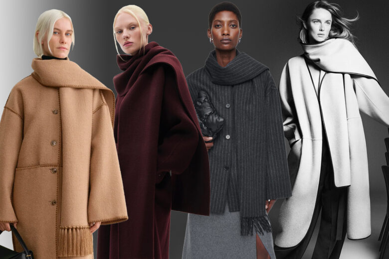 Ebbene sì: il cappotto con collo a sciarpa è ancora un trend (e questi sono i modelli su cui puntare)