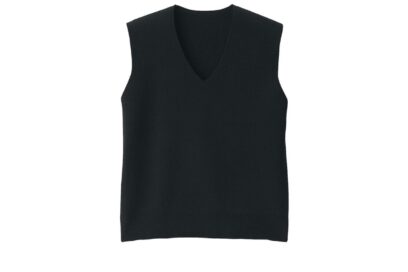 Maglione senza maniche con scollo a V Muji
