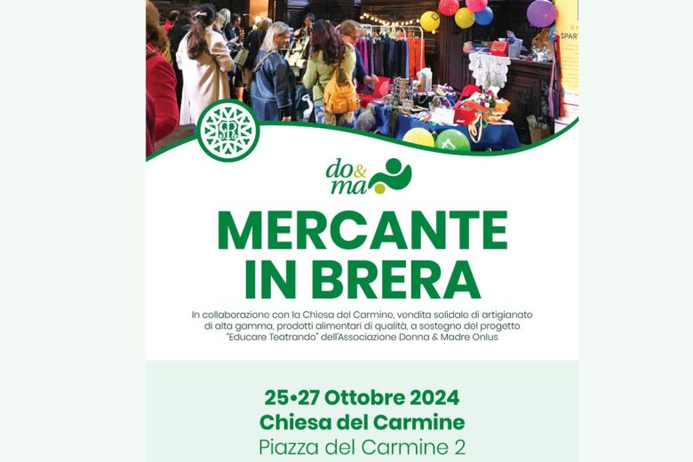 Mercatino solidale a Milano: torna l’appuntamento con “Mercante in Brera”