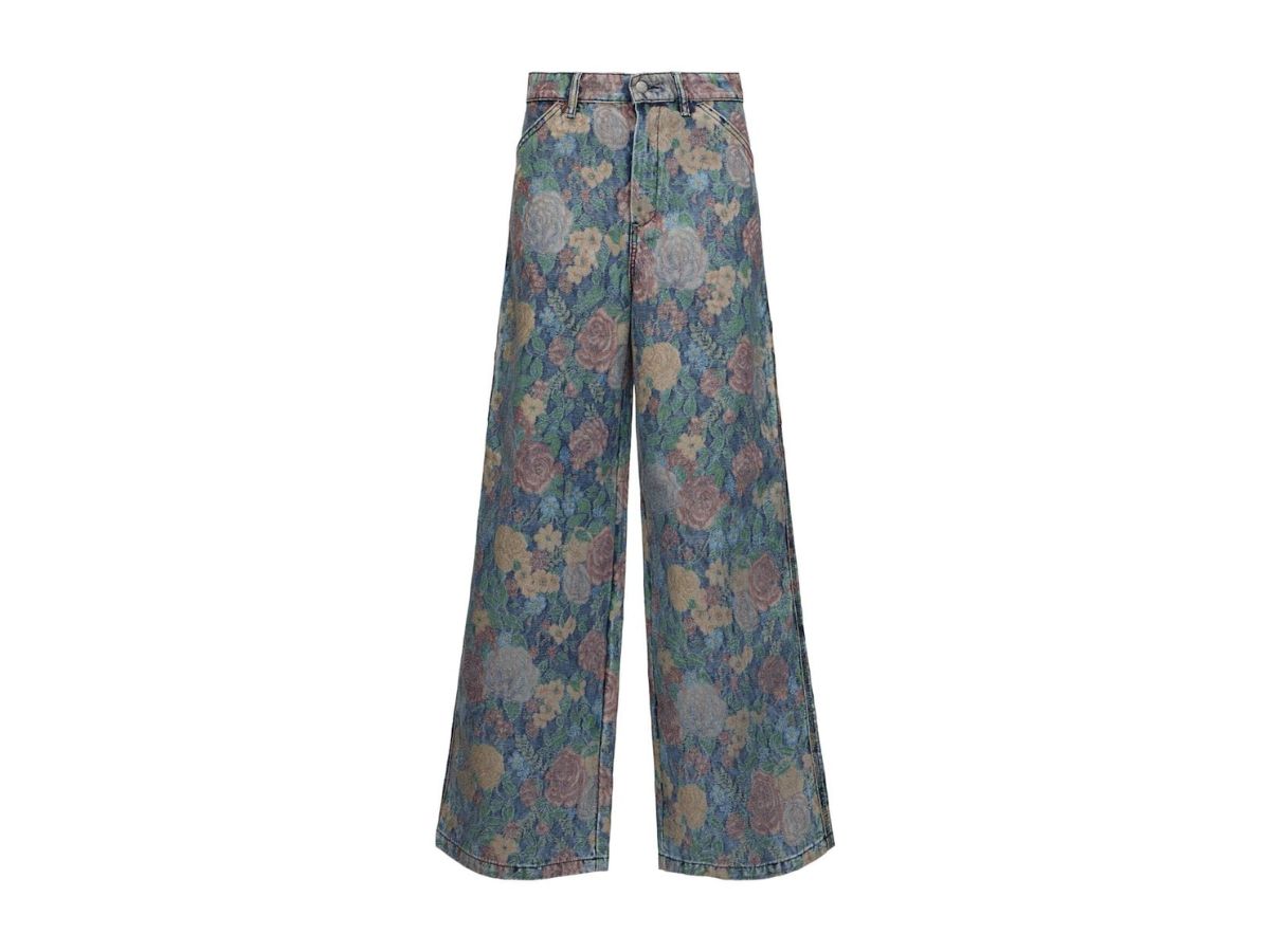 Pantaloni larghi tessuto jacquard row roger’s