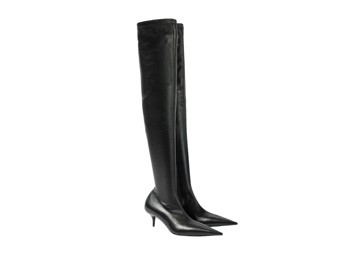 Stivali cuissardes Avenue in pelle BALENCIAGA mytheresa
