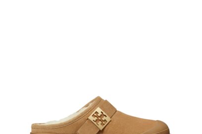 TB Mellow Shearling Platform Mule 165683 in Light Chestnut-Gold