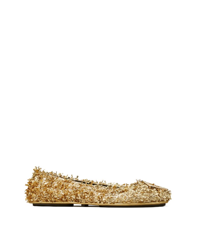 TB Minnie Travel Ballet with Metal Logo 165362 in Gold-Gold