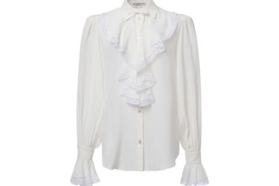 camicia misto cotone con ruches Alessandra rich